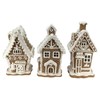 Gerson 7" H B/O Lighted Holiday Gingerbread House Set of