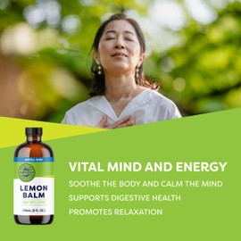 Vimergy Lemon Balm, 240 Servings – Lemon Balm Extract – Glycerin-Based Liquid Supplement – Vegan Supplement – Formulated Without Sugar or Binders – Non-GMO & Gluten-Free (240 ml)