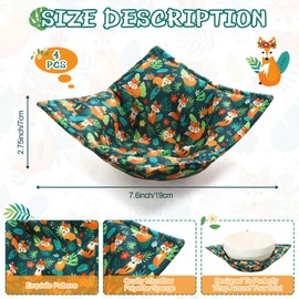 Cunhill Cotton Microwave Bowl Holders Bowl Hot Pads Heat Resistant Bowl Potholders Multipurpose Holders Quilted Bowl Cozy for Soup Bowl Hot Pads Kitchen Supply(Green,Fox Style)
