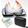 Travel Pill Organizer with 14 Reusable Pill Pouches,Black Hard Shell
