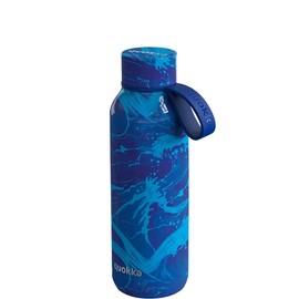 Quokka Solid Waves Bottle 510 ml - Double-Walled Insulation - Stainless Steel - Leak-proof Thermal Flask - Sustainable Hydration