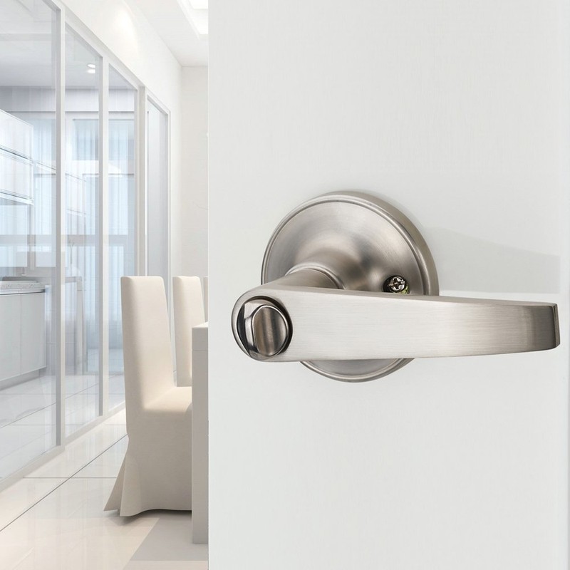1 Pack of MANREN Lever Keyed Entry Door Lever Handle