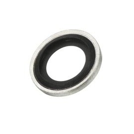 sourcing map Bonded Sealing Washers M12 17.8x12.7x2mm Carbon Steel Nitrile Rubber Gasket, Pack of 12