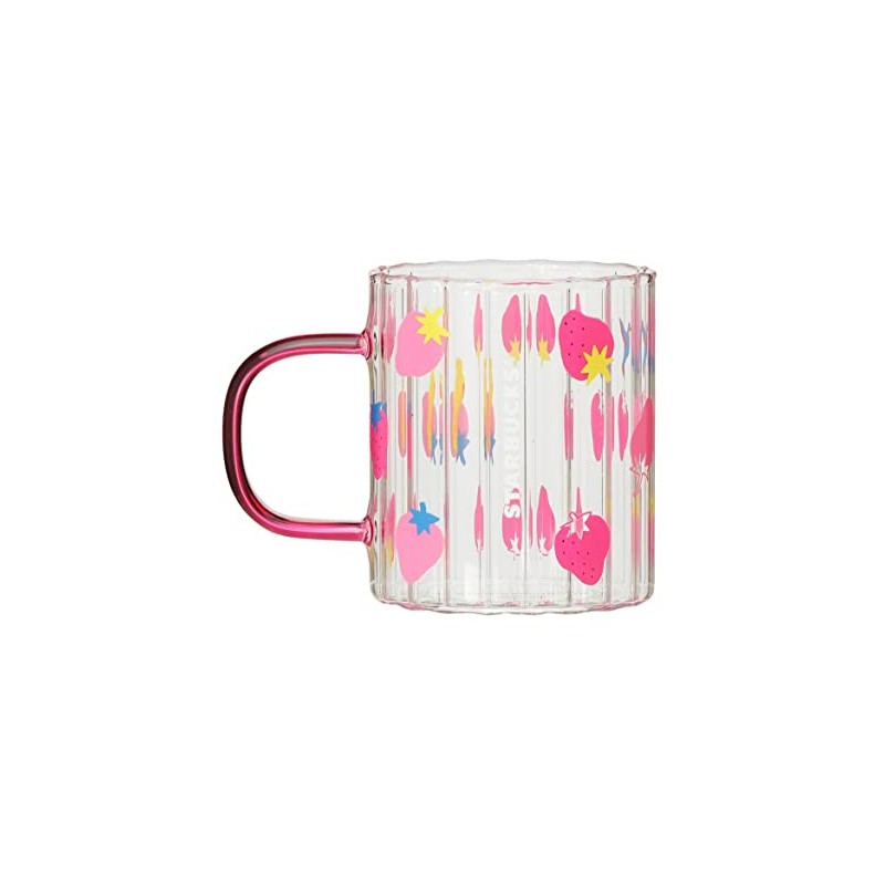 Staba Starbucks Heat-resistant Glass Mug Strawberry, 10.8 fl oz (296