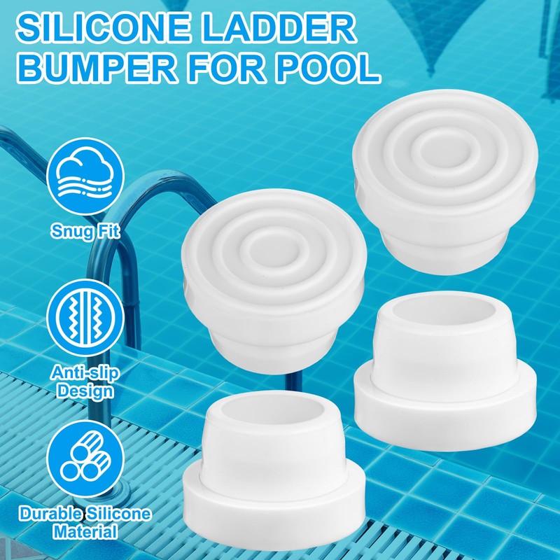 Colingmill 4 Pack Pool Ladder Bumpers for Inground Pool Ladder