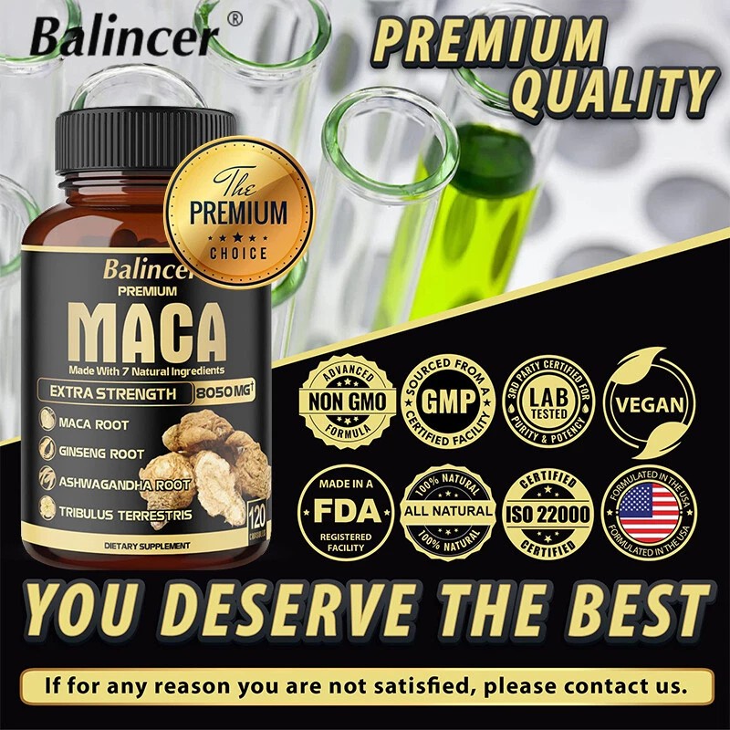 Balincer Maca + Ashwagandha: Enhances vitality, endurance and protection, men's
