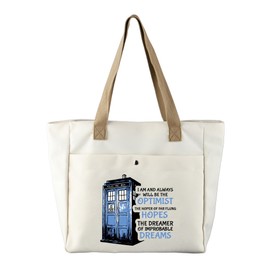 CMNIM Doctor Movie TV Show Who Tard-s Tote Bag Doctor Movie Lover Gift Police Box Theme Shoulder Bag for Fans (Tardis Large TB)