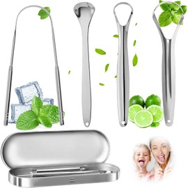 TOPOST Limpiador Raspador de Lengua, Tongue Scraper con Estuche