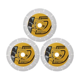 HIGHDRIL 3Pcs Diamond Cutting Wheel,3In/75mm x Arbor 3/8Inch/10mm for Metal,Rebar,Steel,Iron and INOX Cut Off Wheel