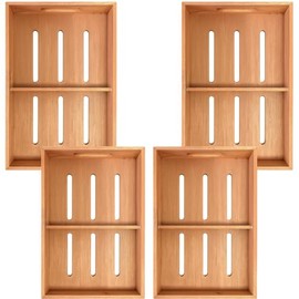 Spanish Cedar Cigar Tray – Adjustable Divider Humidor Organizer, 12.5" x 7.5" x 1.7" Cedar Tray for Premium Cigar Storage and Aging (4)