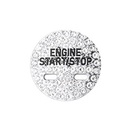 1797 Push Start Button Cover for GMC Yukon Terrain Accessories Bling Car Engine Cap Ring Sticker Decal Crystal Silver