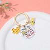 PHAETON 10PCS Teacher Appreciation Keychain with Bee Theme, Honeycomb Charm,