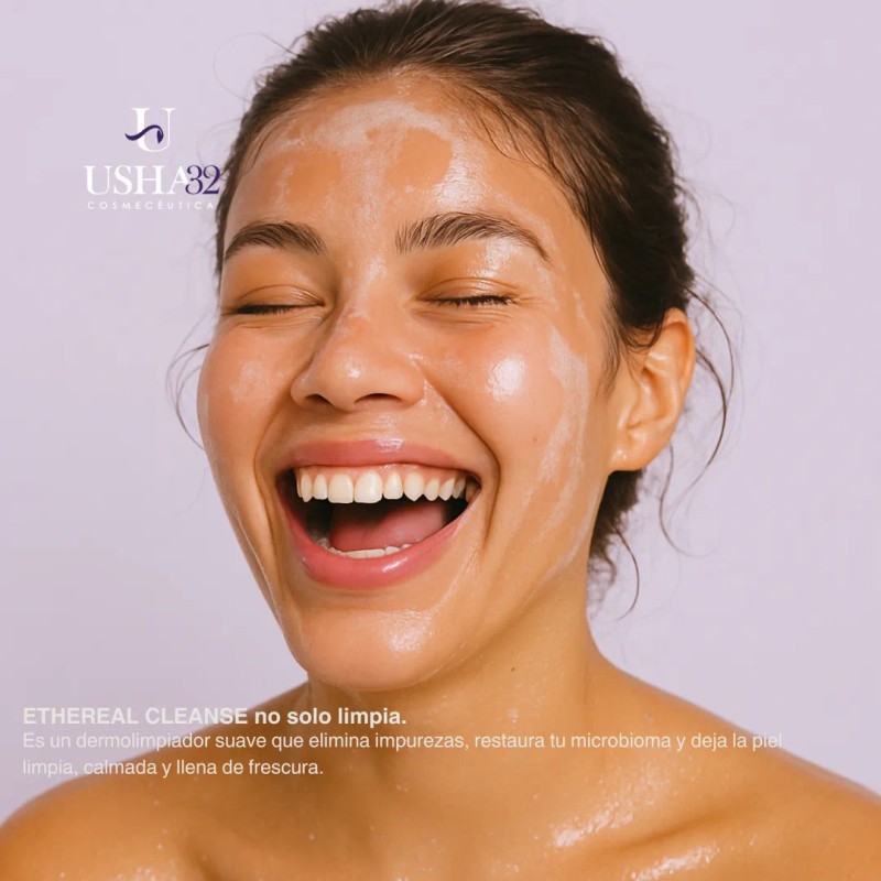 Usha32 Dermolimpiador Facial Con Lavanda Y Té Verde 120 Ml