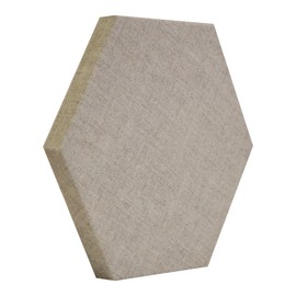 ATS Acoustics Hexagon Fire Rated Sound Absorbing Acoustic Panel 12" x 1" Professional Studio Quality Hardened Edge Wall Tile (Platinum)