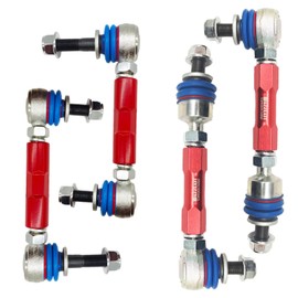 Front & Rear Adjustable Sway Bar End Links Kit Red, Fit for 2003-2009 Lexus GX470 | 2003-2022 Toyota 4Runner | 2007-2014 Toyota FJ Cruiser | Adjustable Stabilizer sway bar Links