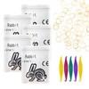 500 Pack Orthodontic Elastic Rubber Bands with Elastics Placers, 4.5
