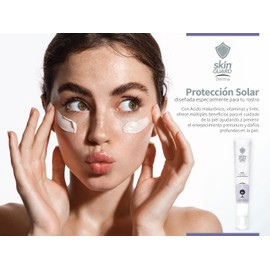 Protector Solar Facial Mineral DERMATOLÓGICO Con Ácido Hialurónico Fps 50+ de 50 ml CON TINTE Biodegradable con Óxido de Zinc y Aloe Vera