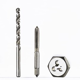 toolant 1/4 x 20 NC Tap and Die Set with #7 Drill Bit Combo for Threading
