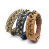 TELEYI Mushrooms Spiked Rivet Studded Adjustable Pu Leather Pet Collars