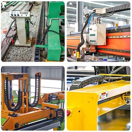 2pcs 39.4inch Drag Chain Cable Carrier Open Type R18 Wire Cable Chain for CNC Router Mill and 3D Printer,Extra 2 Pair End Connectors,1pc Screwdriver,12 Screws(10x15)