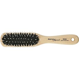 HERCULES SÄGEMANN - 9244 Paddle Brush | Nourishing Natural Hair Brush | Boar Bristle Brush with Polyamide Pins | Care Brush for Long Hair | Light Wood