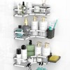 AKTECKE Corner Shower Caddy Bathroom Organizer: Adhesive Shower Rack Bathtub