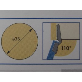 HKB ® Hettich Intermat Automatic Spring Hinges with Clip Mounting, 110°, Nickel-Plated, Diameter: 35 mm, Offset: 0 mm, Pack of 2, Manufacturer Hettich, Item No. 9320