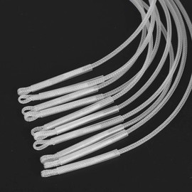 10PCS Braided Fishing Loops, High Strength Fishing Tackle Fly Fishing Line Connector (White 50LB)