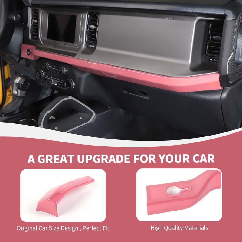 RAZPOY for Bronco Dash Panel Cover, Center Console Dashboard Trim