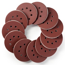Selead Pack of 110 Sandpaper 125 mm Velcro Professional 8-Hole Sanding Discs Grit P240 Sandpaper Round for Random Orbital Sander
