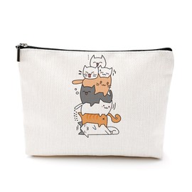 Chenyoumaoyi Cute Cat Makeup Bag Cat Cosmetic Bag Cat Gifts for Women Humor Cat Mom Gifts Cat Lover Gifts for Women Girls Daughter Sister Female Funny Christmas Birthday Appreciation Friendship Gifts