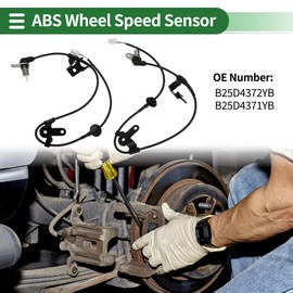 Motoforti Fits Mazda 323 S 1998-2004 ABS Wheel Speed Sensor ABS Sensor Anti-lock Brake System Sensor No.B25D4372YB/B25D4371YB Rear Left and Right