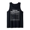 Funny Nutrition Facts Last Name Design - Pedraza Tank Top