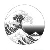 INKARTLINK Beach Waves INKARTLINK Temporary Tattoo Tattoos Great Wave Kanagawa