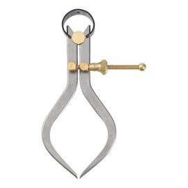 sourcing map Spring Joint Button 5 Inch / 125 mm Steel Spring Outdoor Caliper with Brass Pivot Point for Wood Lathe Work