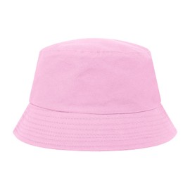 TOPTIE Bucket Hat Cotton Twill UV Sun Hat Unisex Adult-Pink