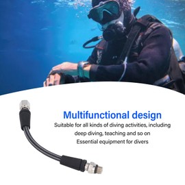 Dpofirs Submersible High Pressure Regulator Hose, Professional Carbon Fibre Woven Flexible Safe Diving High Pressure Hose (15 cm)