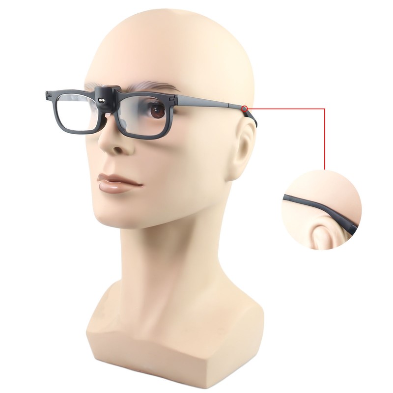 Hands Free Magnifying Glasses 250D 2 LED Ergonomic Design Acrylic