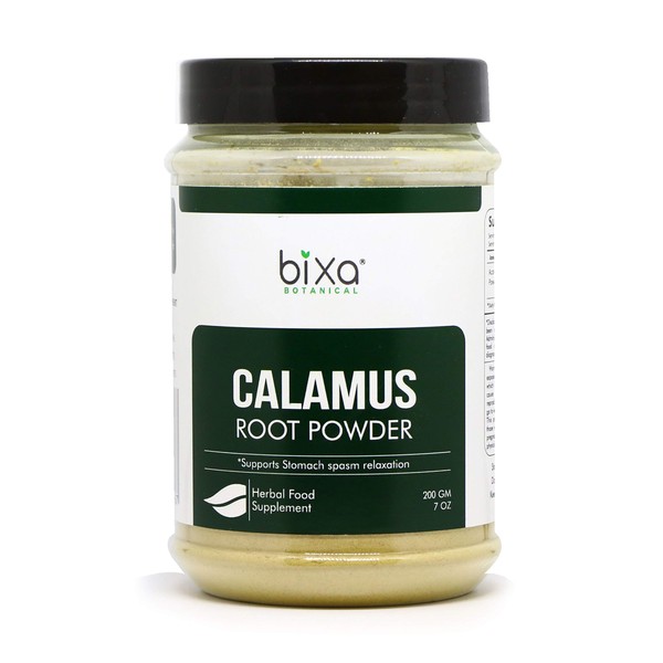 Calamus Root Powder (Acorus Calamus), Vacha l Bach l Sweetflag Supports Stomach spasm Relaxation by Bixa Botanical - 7 Oz (200g) Pack of 1