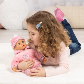 Bayer Design 93824CR Interactive Baby Doll Talking Soft Body Dummy Bottle 38cm