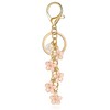 XGALBLA Light Pink Cute Initial Letter M Keychain for Women,