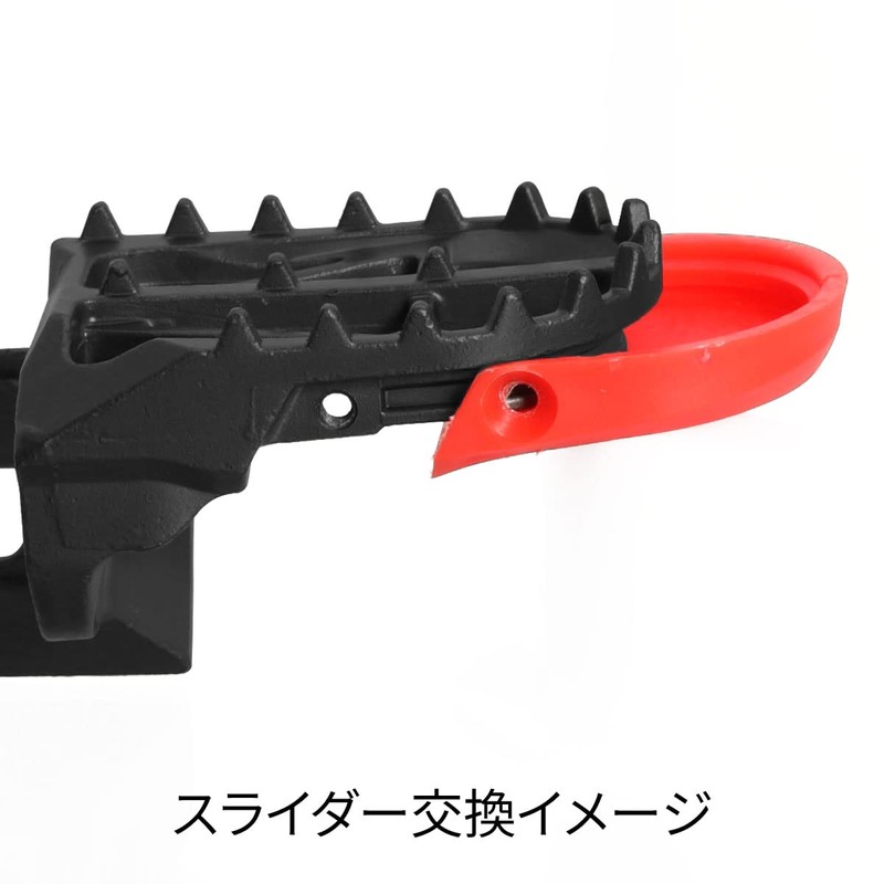 ディーアールシー(DRC) RMX250S, DR-Z400S/SM…etc モタードフットペグ 前後幅約50mm 安定ライディング 交換式ペグスライダー クロモリ鋼 高強度 高耐久