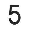 Beslagsboden V025 House Number 5"Villa of Oxidized Brass in Black