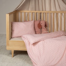 Julius Zöllner Jersey Children's Bed Linen 100 x 135 cm + 40 x 60 cm, 2-Piece Set Consisting of Duvet Cover and Pillowcase, 100% Jersey Cotton, with Zip, Standard 100 by Oeko-Tex, Leafy