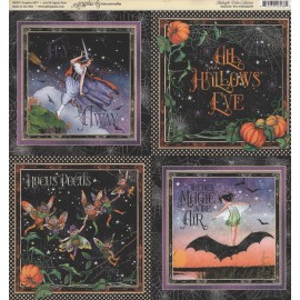Graphic 45, Midnight Tales, Hallows' Eve, 12x12 Double Sided, Great for Cards
