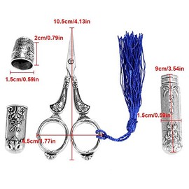 Juego de Tijeras de Costura de Acero Inoxidable para Manualidades y Bordado con Corte Preciso