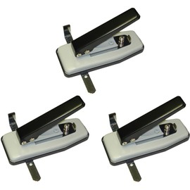 CSP-G Pack of 3 Slot Punches; Oval Hole Suitable for Clips, Straps, Lanyards, Loops and Other ID Accessories; Compact Design; Steel Construction; Adjustable Slide Guide, and Depth Margin