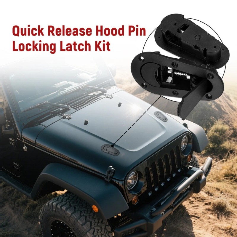 BARTOO Universal Racing Car Flush Mount Quick Release Hood Latch