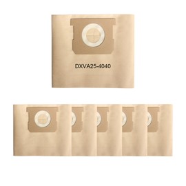 DXVA25-4040 Shop Vac Bags 4 Gallon Replacement for DEWALT DXV04T 4 Gallon Wet/Dry Vacuum 6 PCS