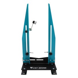 SNKOURIN Wheel Truing Stand, Professional Bicycle Wheel Maintenance Tool with Spoke Wrench, Multi-Function Bicycle Wheel Alignment Repair Tool Rim Truing for MTB Road Adjustable Width 3.5-5.9 in